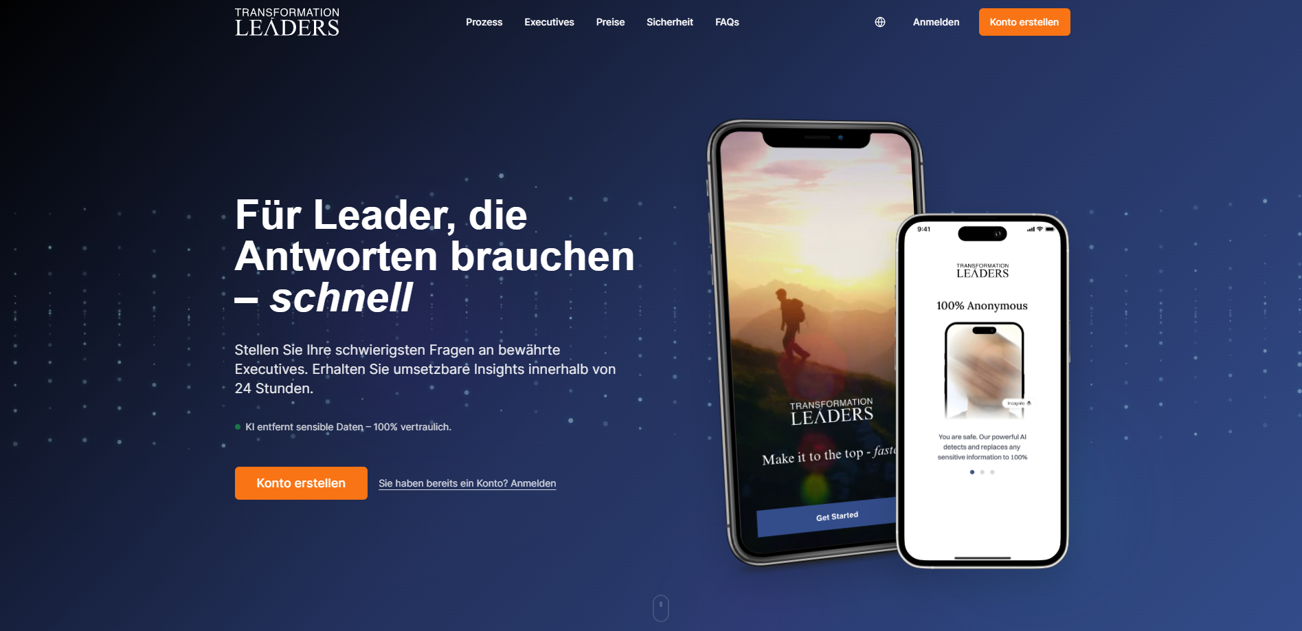 Transformationleaders | MobileApp und Landingpage
